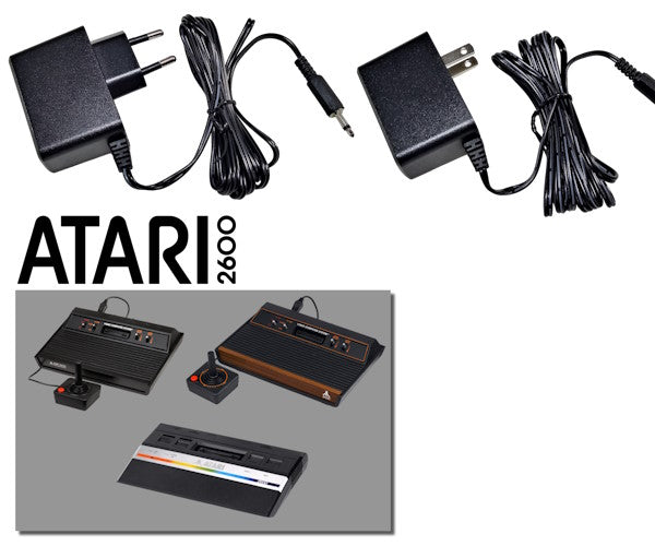 EU, US and UK plug regulated power supplies for Atari 2600
