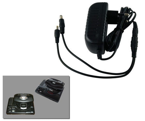 Regulated 2-in-1 power supply for Sega Mega Drive / Genesis + 32X with EU plug