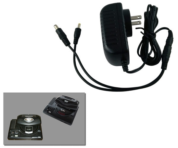 Regulated 2-in-1 power supply for Sega Mega Drive / Genesis + 32X with US plug