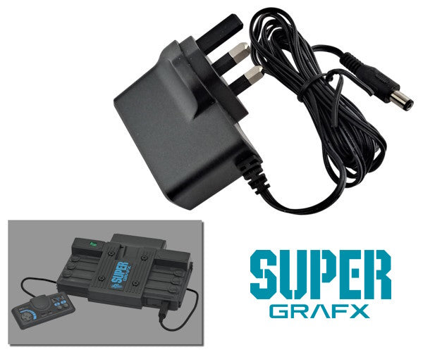 Regulated power supply for NEC PC Engine SuperGrafX with UK plug