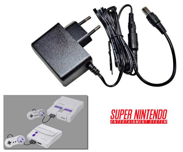 Alimentation secteur régulée pour Nintendo Super NES US (NTSC) avec prise FR