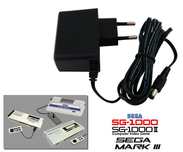 Alimentation secteur régulée pour Sega SG-1000 (Mark I, II, III) avec prise FR