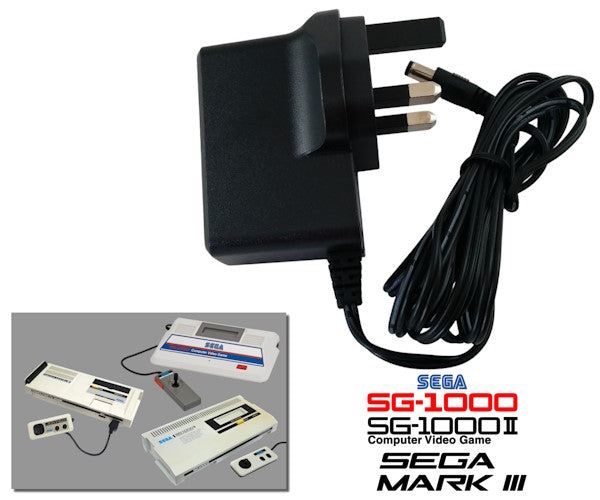 Alimentation secteur régulée pour Sega SG-1000 (Mark I, II, III) avec prise UK