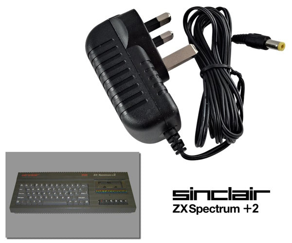 Regulated power supply for Sinclair ZX Spectrum +2 Grey version with UK plug