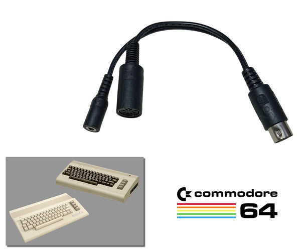 Power Supply Cable Adapter for Commodore 64 & 64C