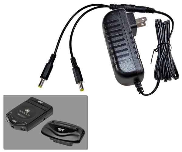 Regulated 2-in-1 power supply for Sega Multi-Mega/CDX + 32X with US plug
