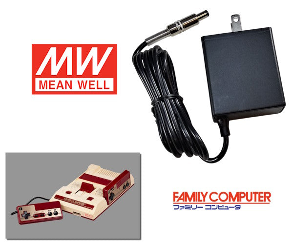 Regulated Mean Well power supply for Nintendo Famicom with US plug