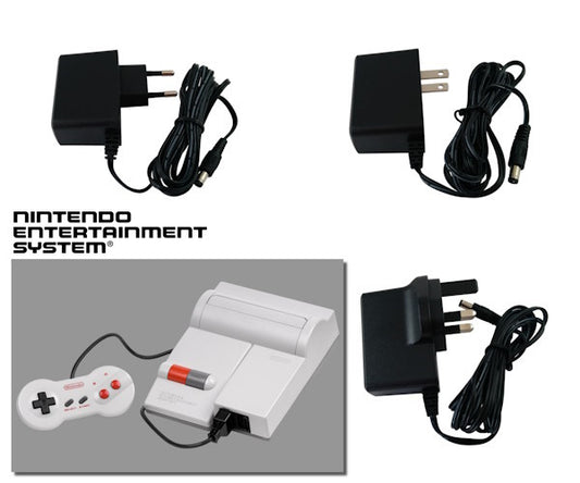 EU, US and UK plug regulated power supplies for Nintendo NES Top Loader /NES 2