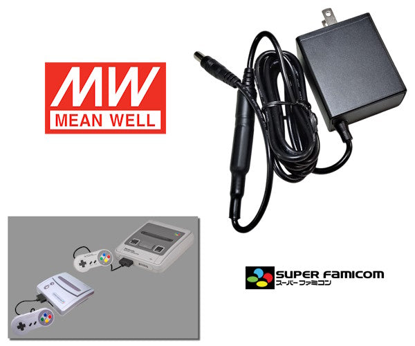 Alimentation secteur régulée Mean Well pour Nintendo Super Famicom avec prise US