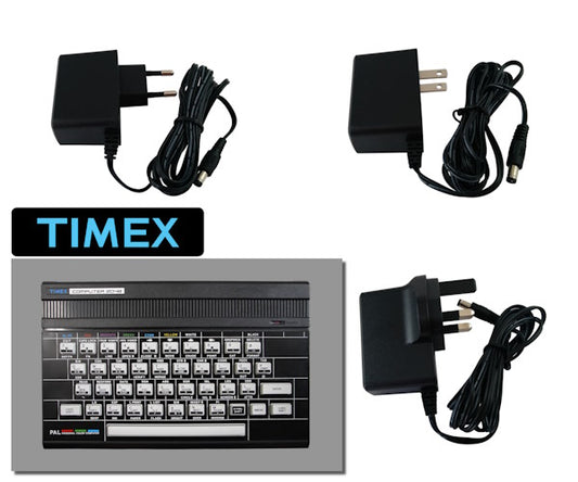 EU, US and UK plug regulated power supplies for Timex Computer 2048