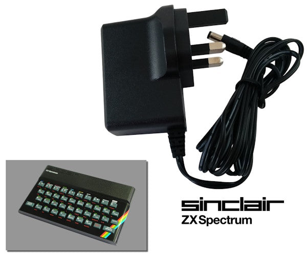 Regulated power supply for Sinclair ZX Spectrum 16K/48K with UK plug