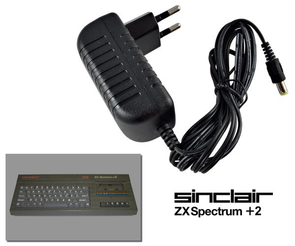 Regulated power supply for Sinclair ZX Spectrum +2 Grey version with EU plug