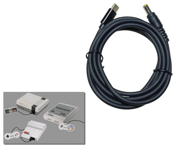 USB-C Power Cable for Nintendo NES et PAL SNES
