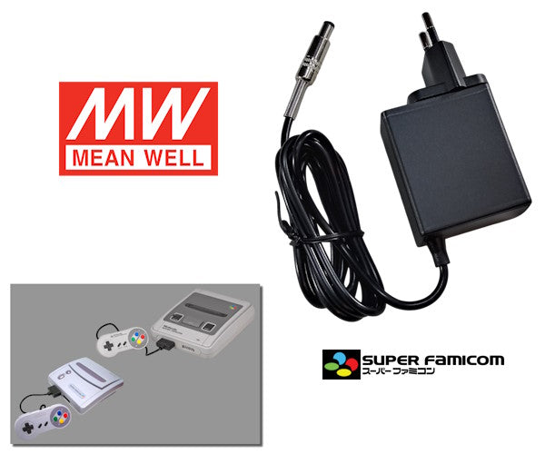 Alimentation secteur régulée Mean Well pour Nintendo Super Famicom avec prise FR