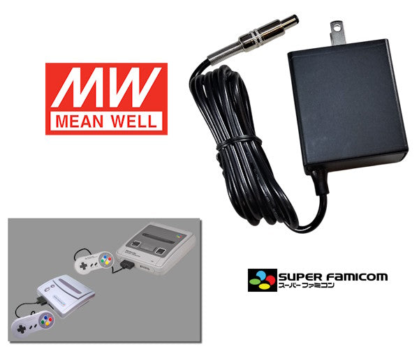 Alimentation secteur régulée Mean Well pour Nintendo Super Famicom avec prise US