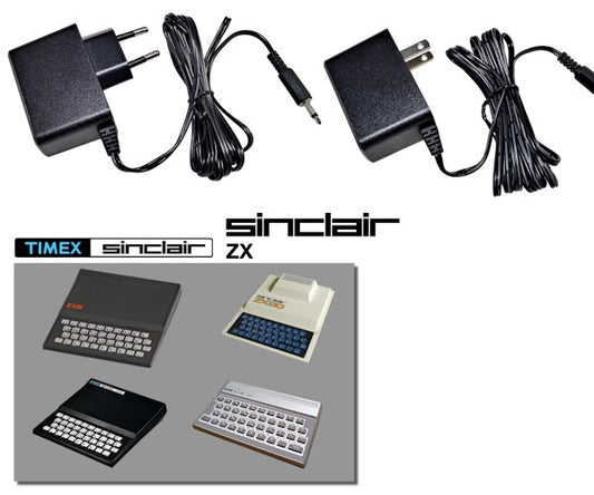 EU, US and UK plug regulated power supplies for Sinclair ZX80, ZX81, Timex 1000 & 1500