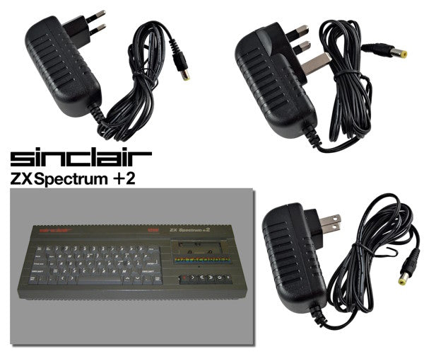 Alimentations secteur régulées avec prise FR, US et UK pour ZX Spectrum +2 (Grey)